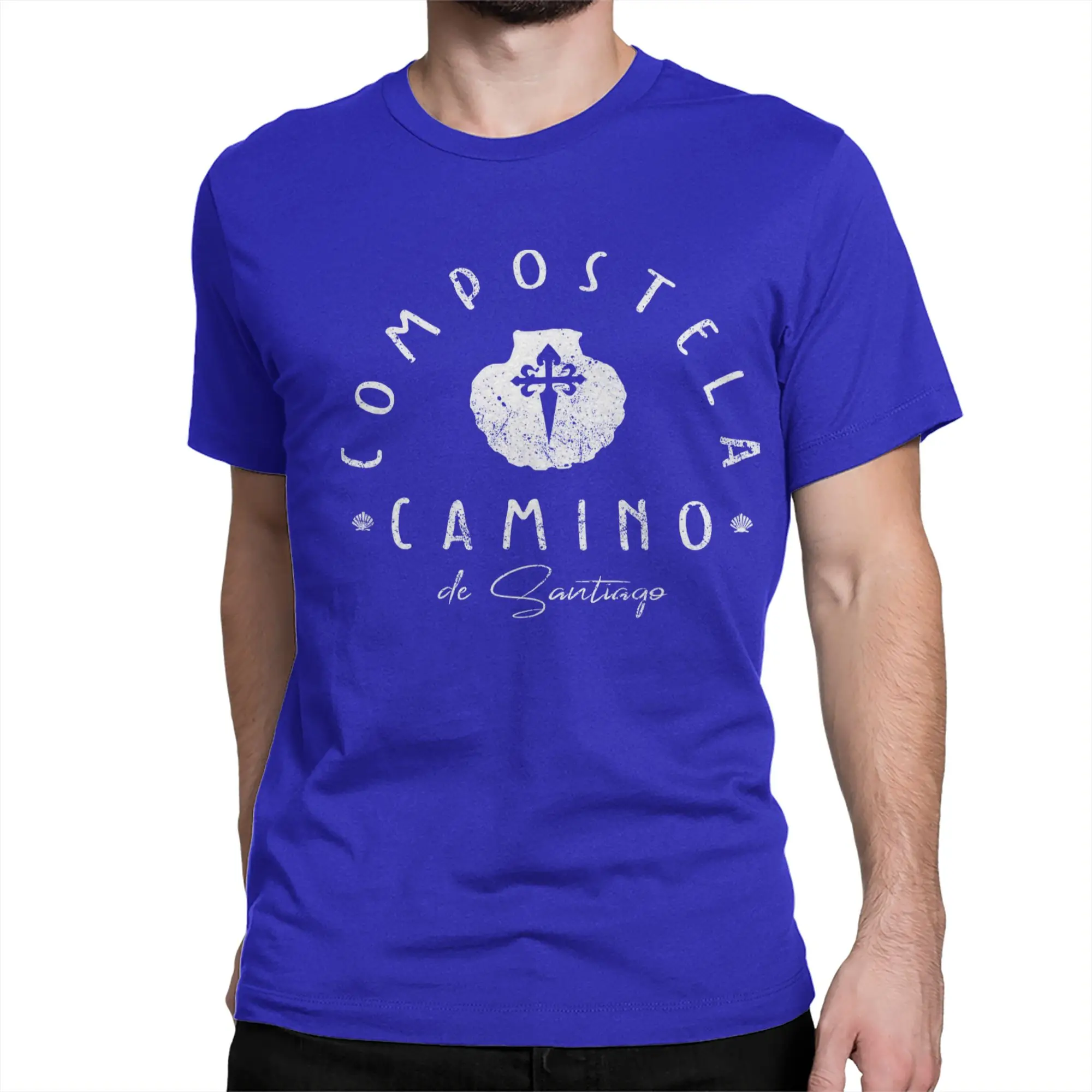Buen Camino de Santiago Compostela Peregrino T-Shirt Men Women Pure Cotton T Shirts  Short Sleeve Tees Printed Clothing