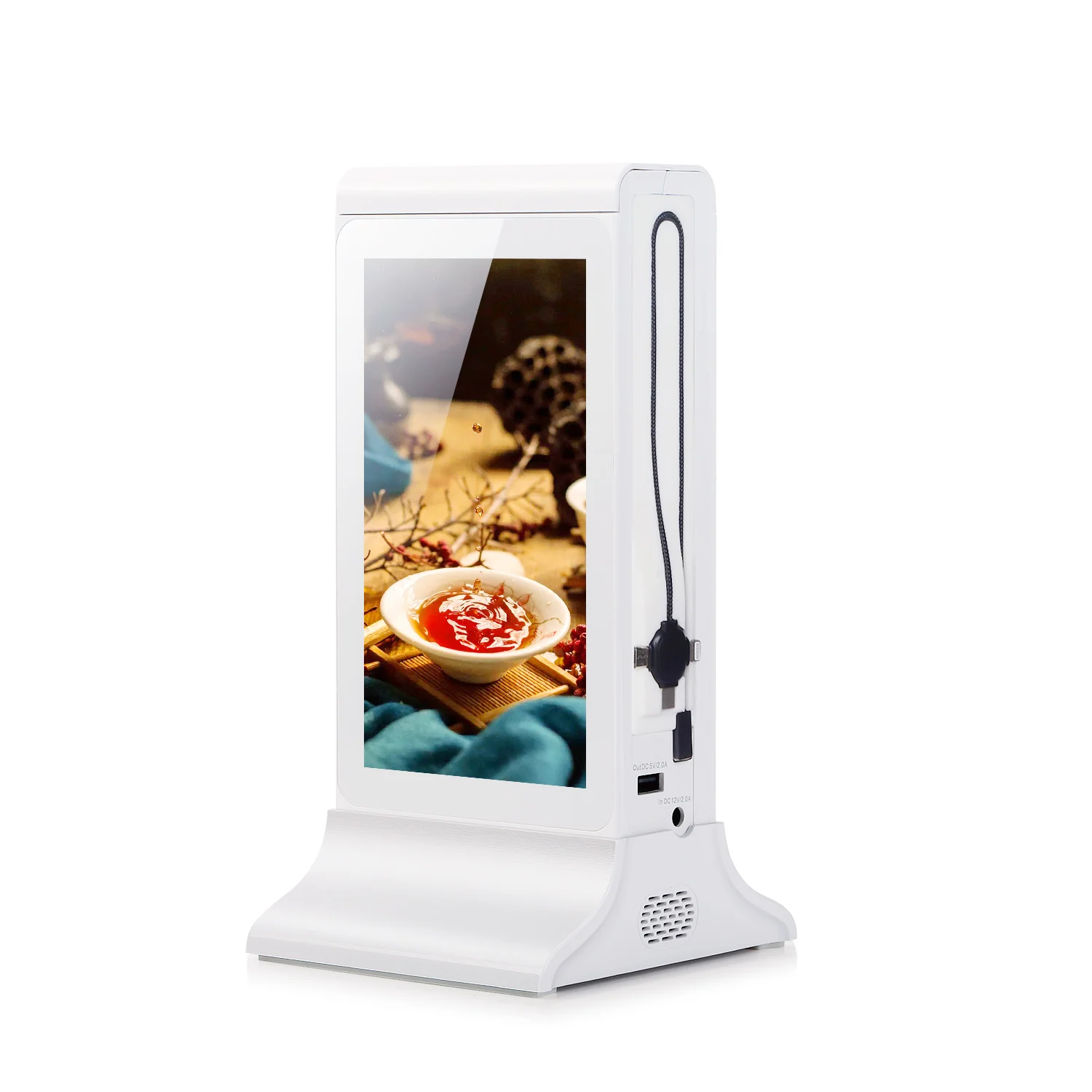 Hot- selling Restaurant digital menu Table Top  Double 7 Inch WiFi Table Advertising screen Player Advertising Equipment