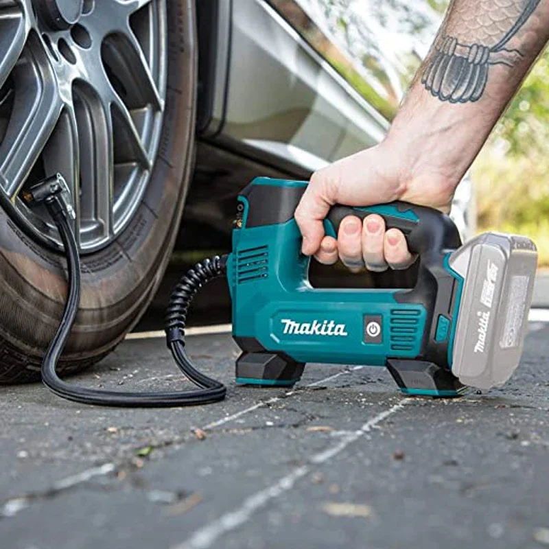 Imagem -05 - Inflator sem Fio do Pneu do Íon do Lítio do Makita-dmp180z 18v Bomba Elétrica Portátil para o Carro e a Motocicleta