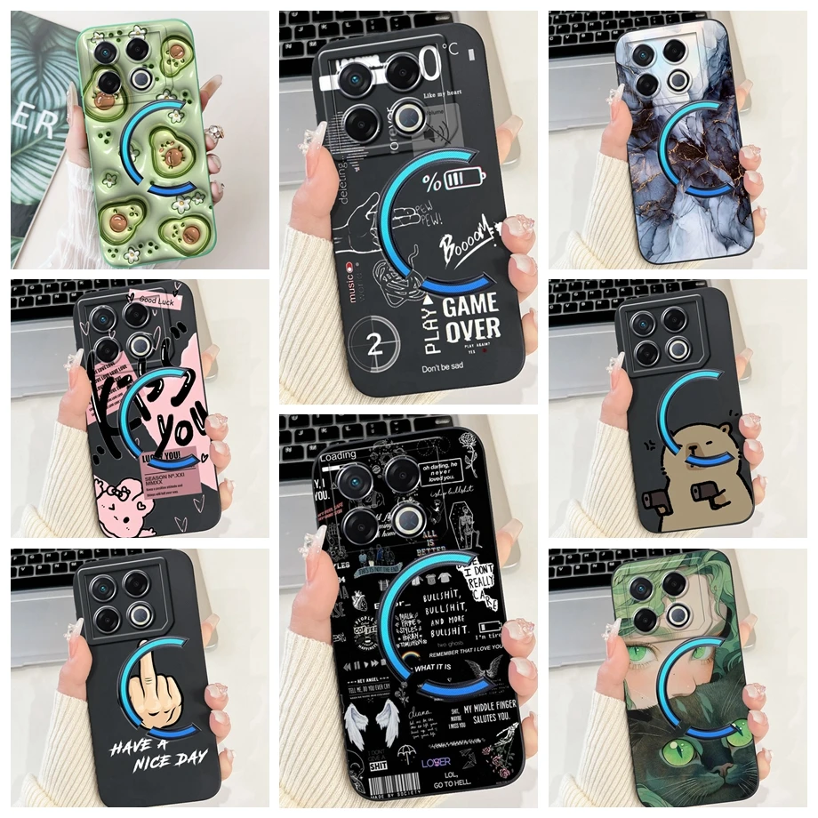 New Fashion Phone Case For Infinix GT 20 Pro X6871 Avocado Marble Artistic Pattern Bumper Shell GT20 2Pro 5G Soft Silicone Capa