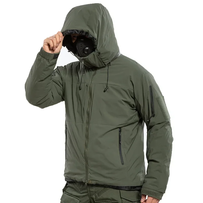 

Man Clothing Outdoor Anti-Splashing Removable Hooded Mountaineering Camouflage Anti-Drilling Lint Technology Tactical Cotton