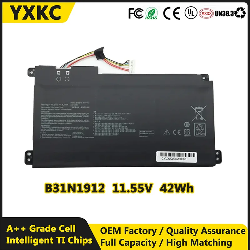 

YXKC B31N1912 C31N1912 11.55V 42Wh Laptop Battery for for ASUS VivoBook 14 E410M E410KA E510KA E510MA L410MA L510MA F414MA