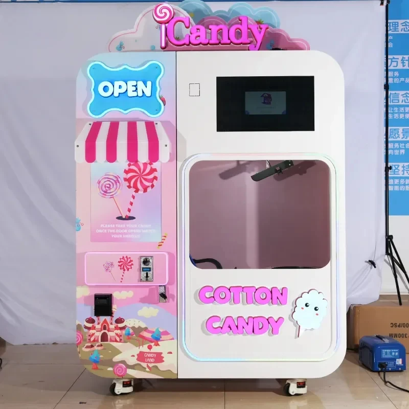 Commercial Automatic Mall Electric Professional Robot Cotton Candy Machine
