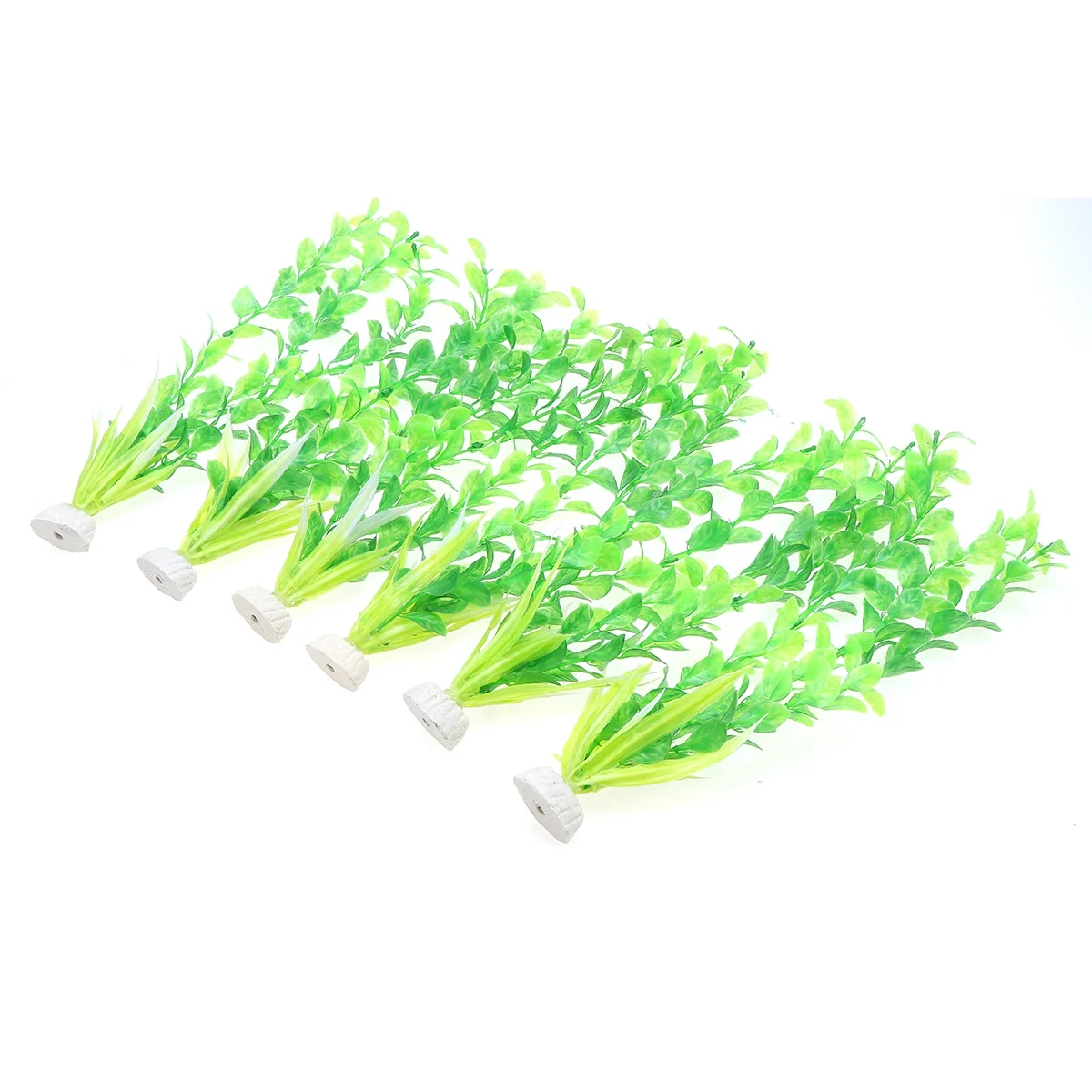 

6pcs Artificial Aquarium Plants Rice Grass Fake Fish Tank Decoration Lifelike Ornament For Fresh Salt Water No Toxic Easy Clean