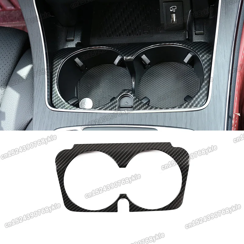 carbon fiber car cup frame water holder trims for mercedes benz GLC class x253 c253 2016 2017 2018 2019 2020 2021 2022 300 260