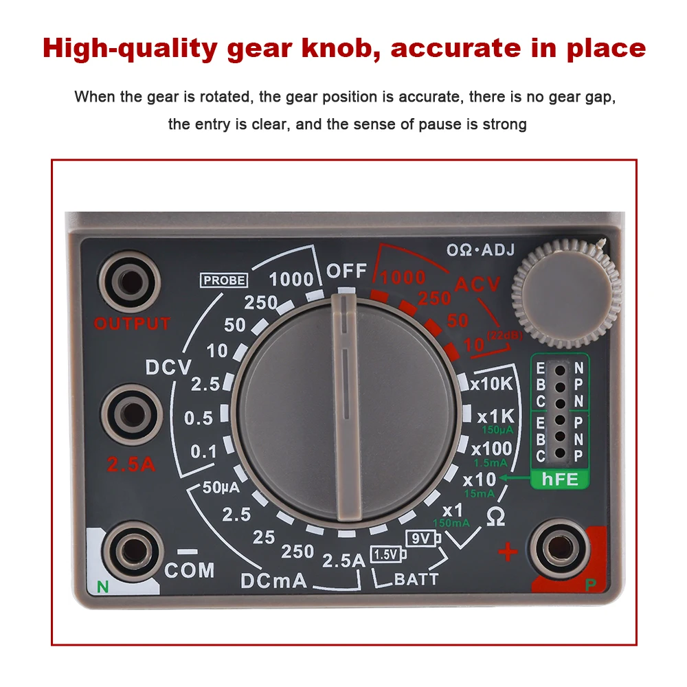 DE-960TR Pointer Mechanical Analog Multimeter Multi-Function AC DC Volt Ohm Current Electrician Maintenance Universal Test Meter