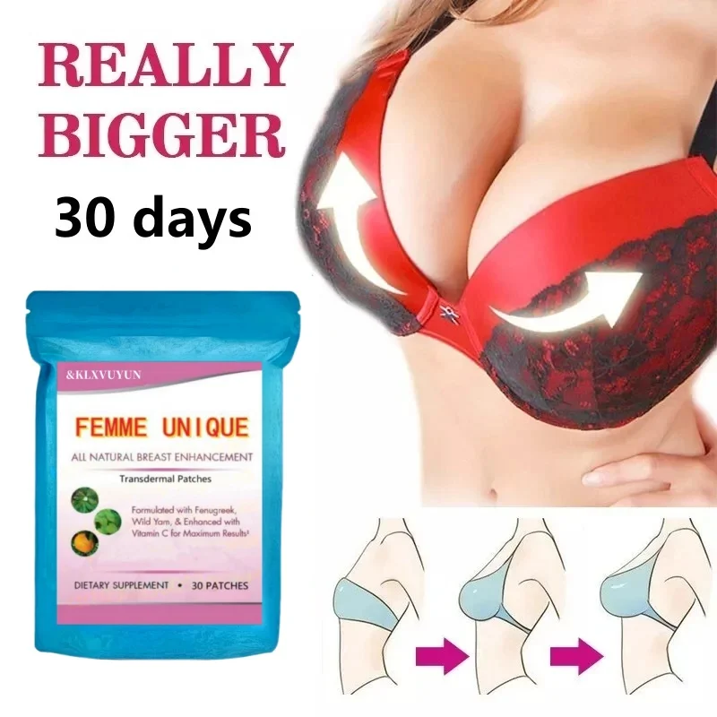 3 MONTH SUPPLY: Clinical Strength Breast Augmentation Supplement, Transdermal Patches Produced in the USA, Fenugreek