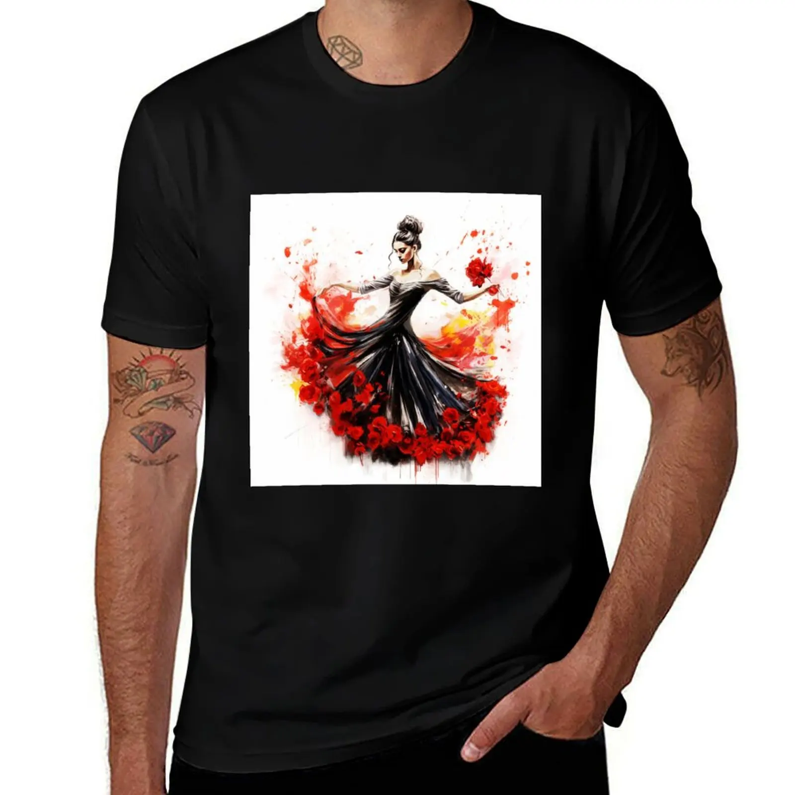 

Flamenco -Series 01 - Art Juice by Csaba Fikker T-Shirt summer tops customizeds rapper graphic tees Funny t-shirt shirts men
