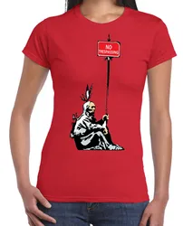 Banksy No Trespassing Indian Women's T Shirt