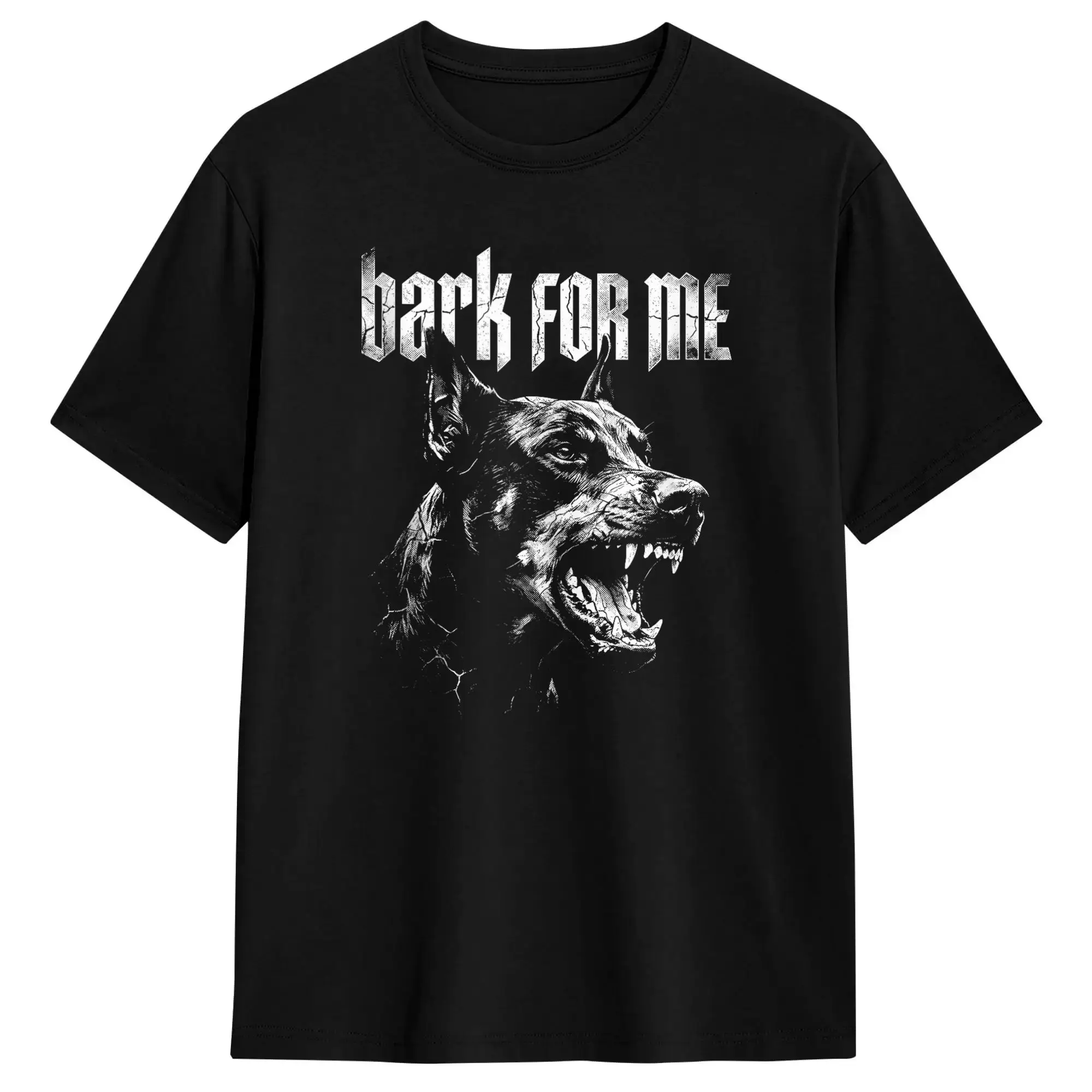 Bark for Me Dog Doberman Grunge T Shirt Beach Harajuku T Shirts Men Cotton Comfortable 4XL 5XL 6XL Clothing Vintage Tshirt