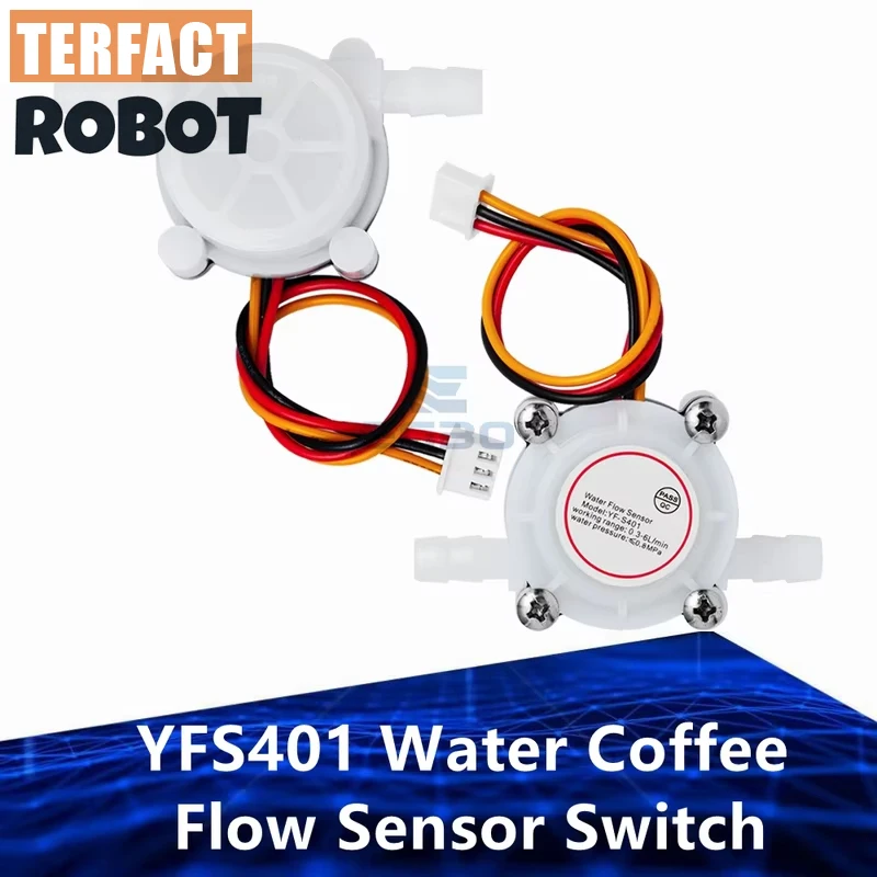 1~10PCS TERFACT ROBOT  Hot  Water Coffee Flow Sensor Switch Meter Flowmeter Counter 0.3-6L/min YF-S401 YFS401