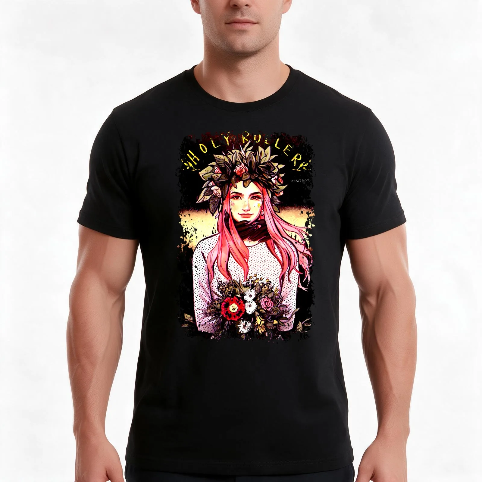 Spiritbox T-Shirt, Summer Casual Cotton Tee, Oversized Streetwear Tops, Vintage Graphic Print, Loose Fit Short Sleeve
