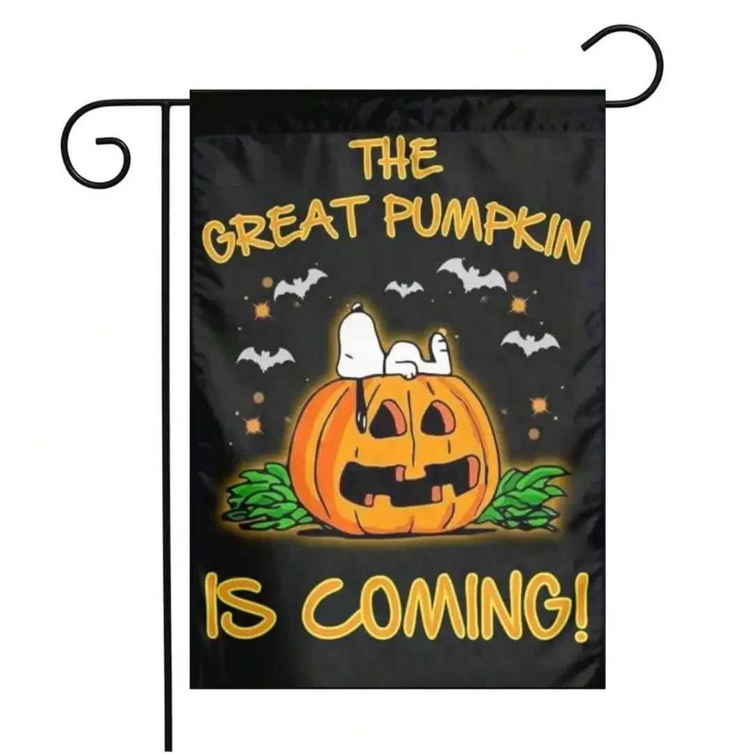 Double-Sided Garden Flag with Pumpkin And Ghost Design for Outdoor Patio Decor Easy to Hang Holiday Yard Banner No Pole Included