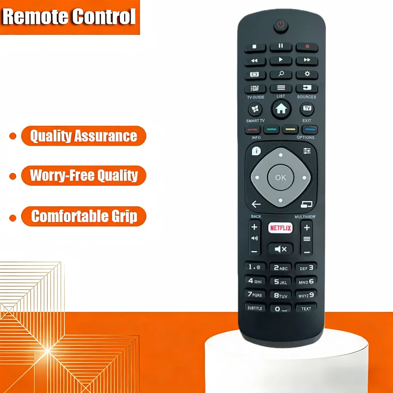 

New Replacement Remote Control for Philips TV with Netflix HOF16H303GPD24 398GR08B Philips TV Remote Control