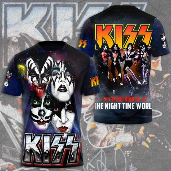 Rock Band Kiss T Shirt 3d Printng T-shirt Men Women Hip Hop Fashion kiss T-shirts Short Sleeve Tops Tees Mens Clothes