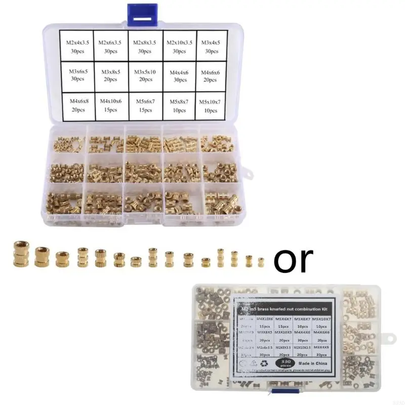 

85AD Hot Melt Insert Brass Assortment for 3D Printing Injection Molding