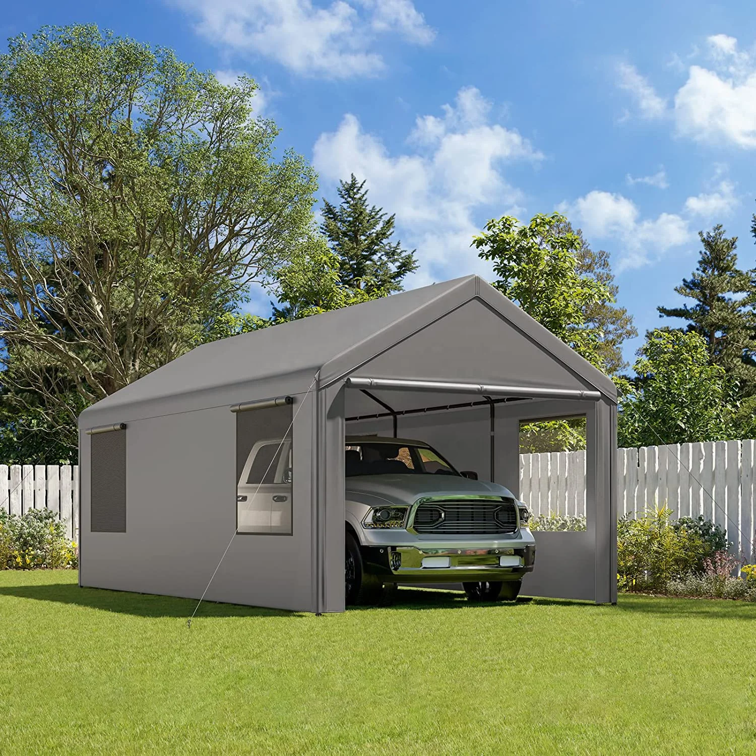 Custom Heavy Duty 10 X 20 ft Auto Truck Boat Shade Pergola Portable Metal Frame Carport Garage Tent for Cars and Boats