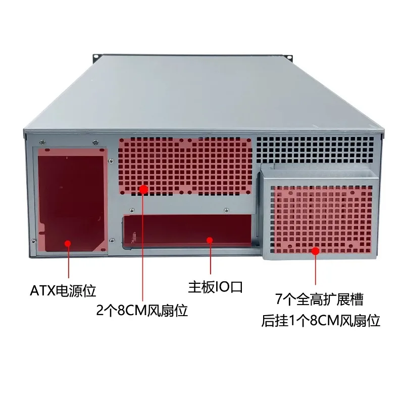 6-card 4uATX industrial control chassis multi graphics card GPU server computing host chassis