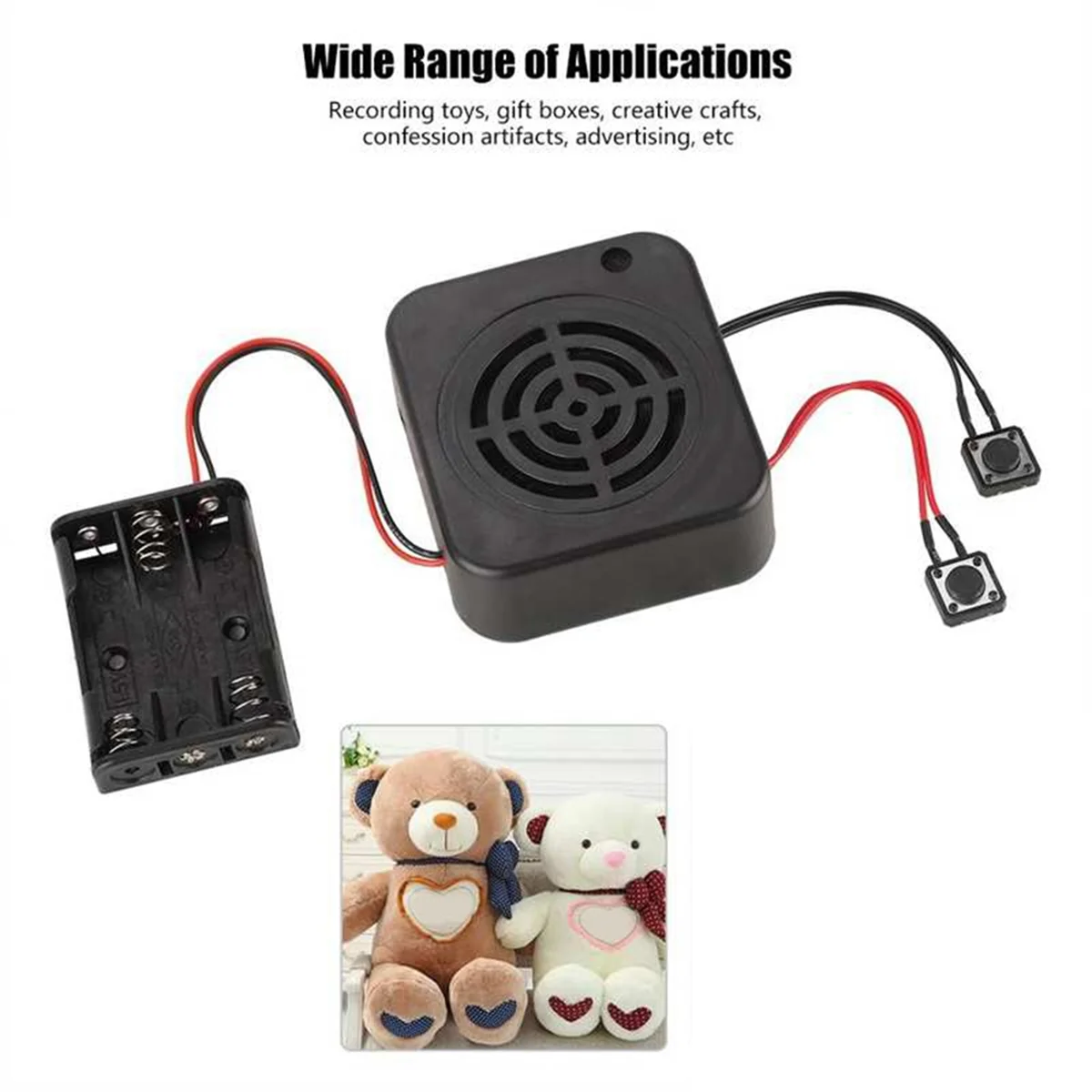ABWG-DIY Voice Recording Module 4 Minutes Voice Message Box for Stuffed Animals Toy DIY Voice Message Box Recording