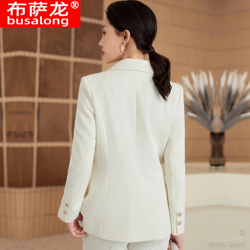 Traje de negocios para mujer, traje de trabajo adelgazante, moda coreana, temperamento general de diosa, otoño e invierno, 2023