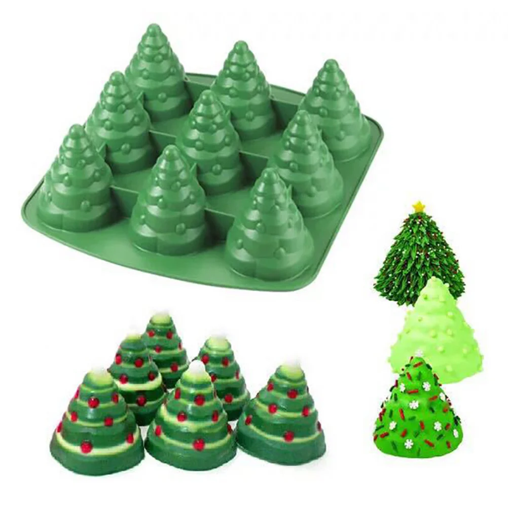 

1 pc Tree Silicone Mold 3D Baking Diy Candy Jelly Fondant Tool Non-Stick Oven Safe Convenient Candy Mold Green
