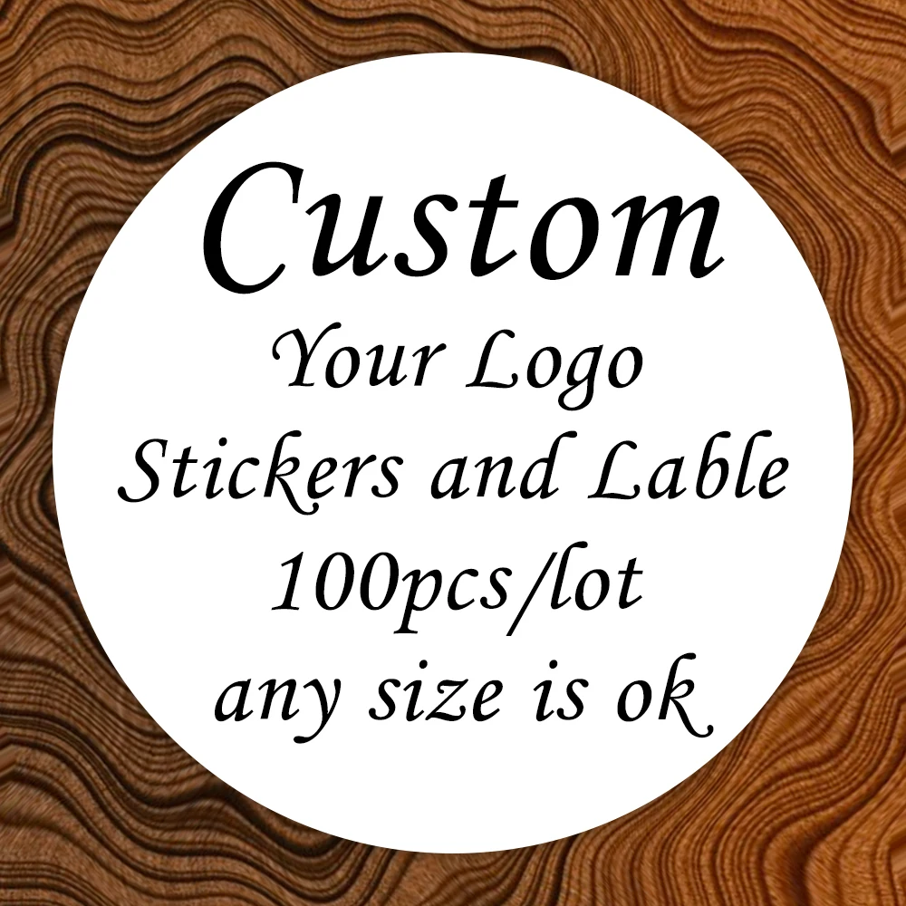 100PCS Custom Sticker Customize Logo Personalized Packaging Label Name Wedding Baking Thank You Stickers Design Your Own Sticker