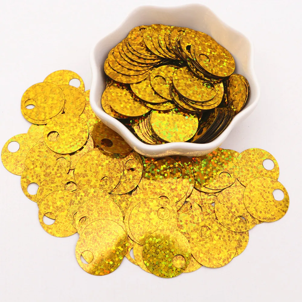 20g 20mm Flache Runde Pailletten mit Großem Loch Lose Pailletten für Basteln Kunst Schmuckherstellung Nähen Stickerei Partydekoration – Detail 13