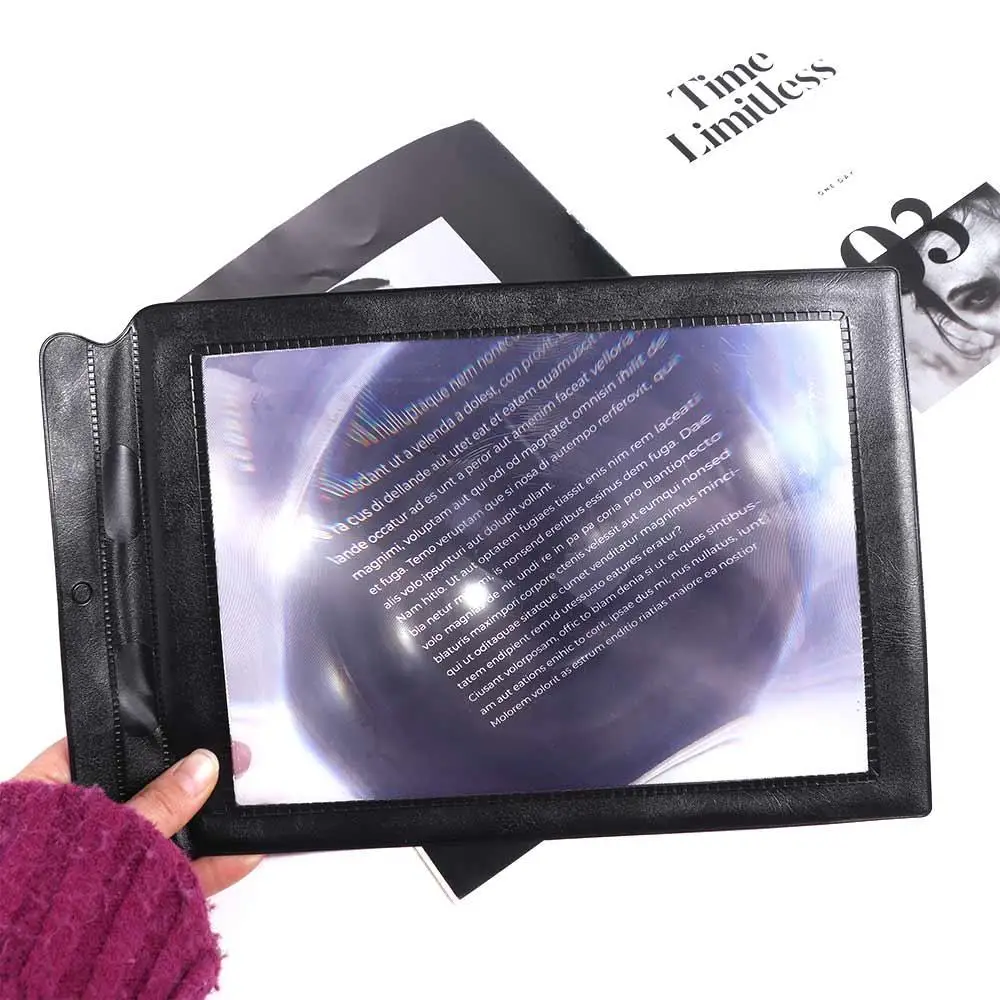 3X Large Sheet Magnifier Page Glass Lens Portable Handheld Magnifying Glass Useful A4 Lenses Reading Newspaper