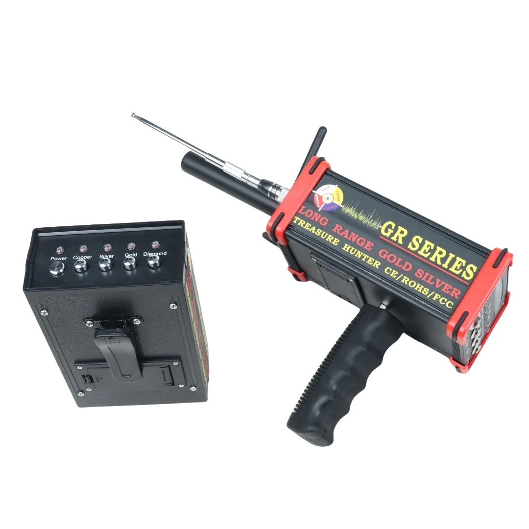 Detector de metais ouro prata de longo alcance profissional GR-2000 caçador para detectar ferramentas de pedras de diamante de cobre com pacote de papelão