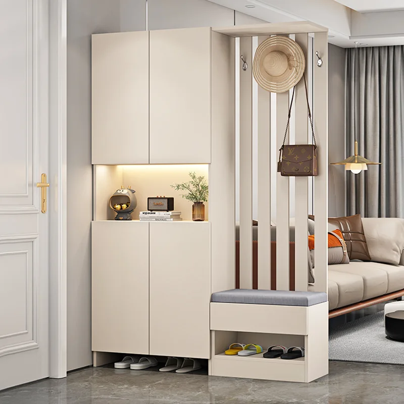 Entryway facing the door, partition , living room wine , wall-mounted integrated storage shoe