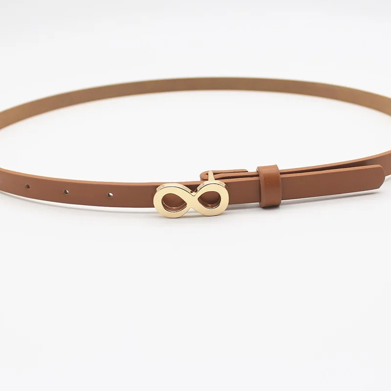 Женский пояс для брюк, украшение для платья, кожаный тонкий ремень для женщин, поясной ремень с металлической пряжкой