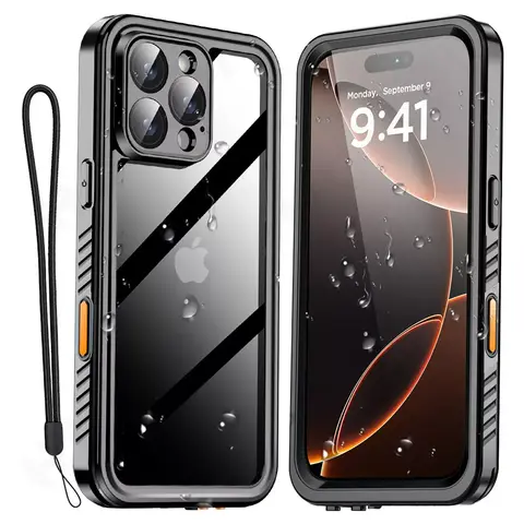 IP68 Waterproof Case For iPhone 16 15 14 13 12 11 Pro Max XR XS Plus 2024 Metal Aluminum Swimming Phone Luxury Underwater Cover