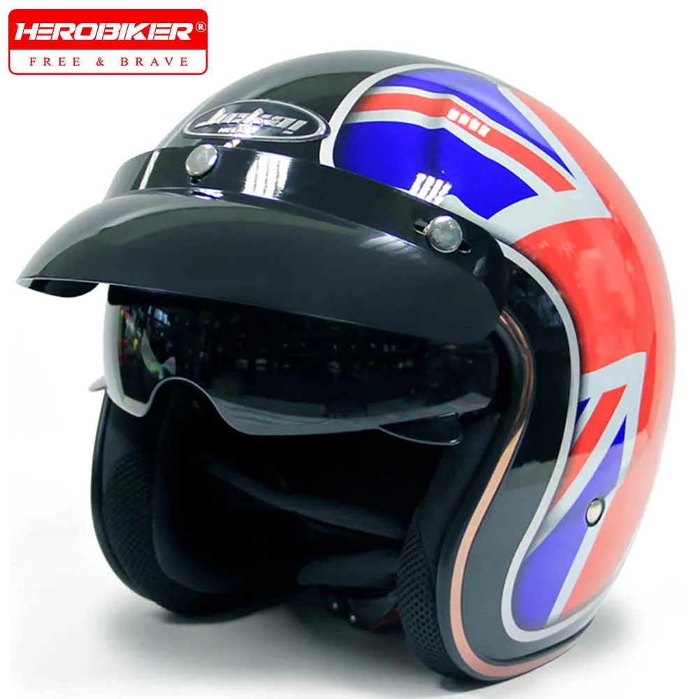 Motocicleta 3/4 escudo rosto aberto capacete bicicletas de rua certificação dot moto capacete das mulheres dos homens equipamentos da motocicleta