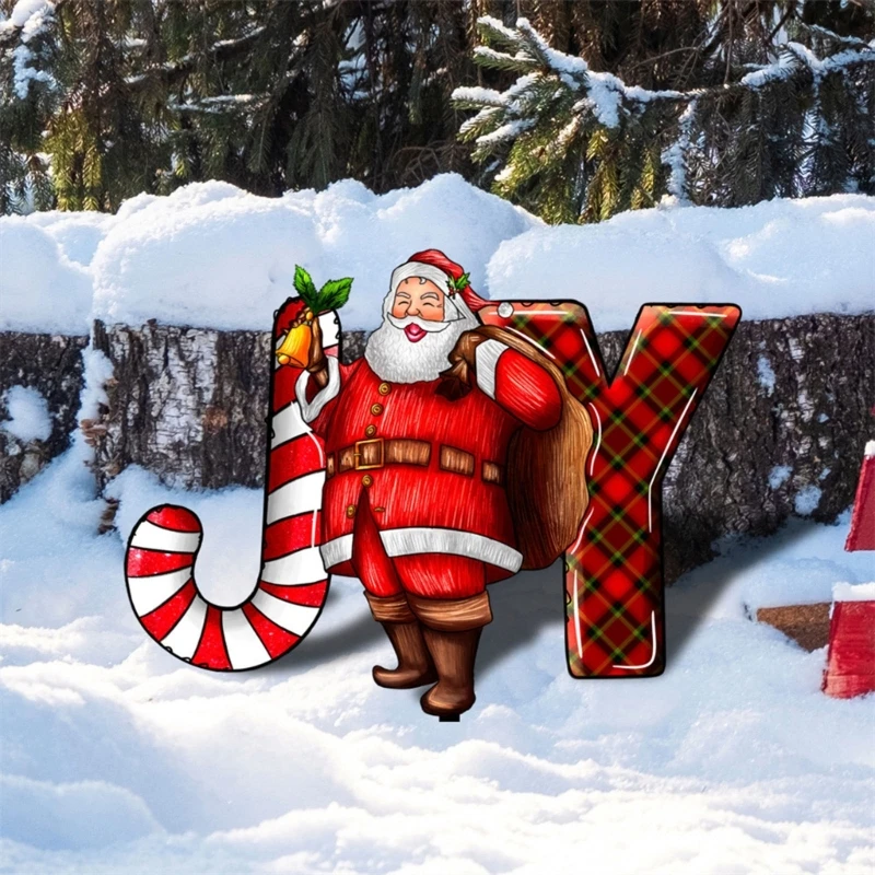 

Christmas Yard Stakes Outdoor Santa Claus Yard Signs Xmas Decorations for Holiday New Year Outdoor Garden Patio Pathway