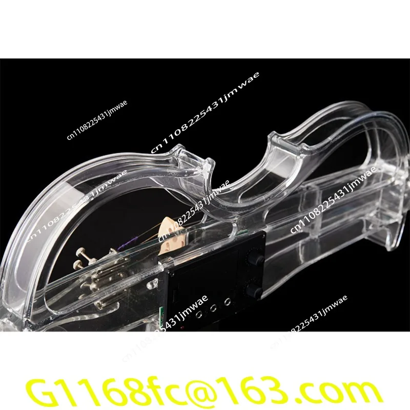Transparent Electronic Violin 17 #crystal Violin, Beginner Practice Adult Professional Performance Stage