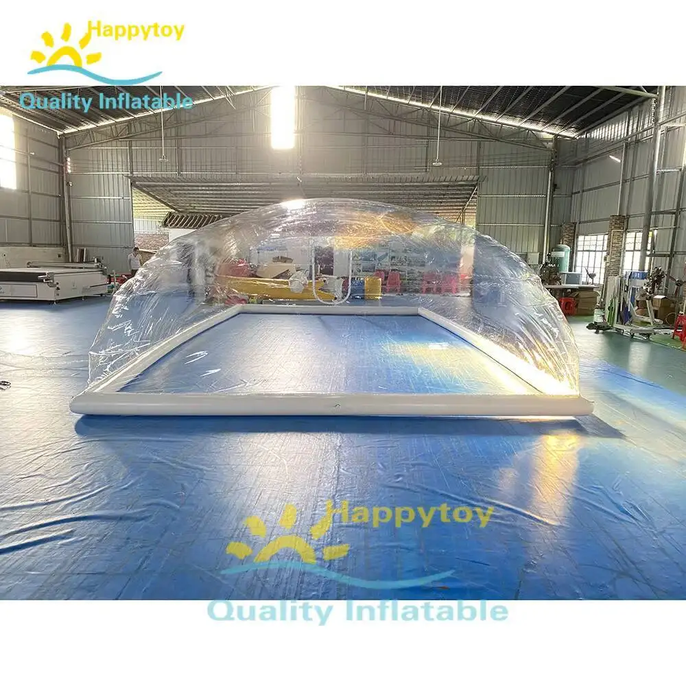 Erwärmendes transparentes, wasserdichtes, aufblasbares Schwimmzelt aus PVC für Pools