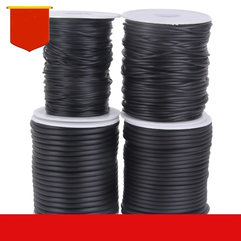 5 Meter/lot 1.5 2 3 4 5 6mm Black Hollow Rubber Rope Resistance Transparent Hose Pipe DIY Jewelry Making Bracelet Supplies