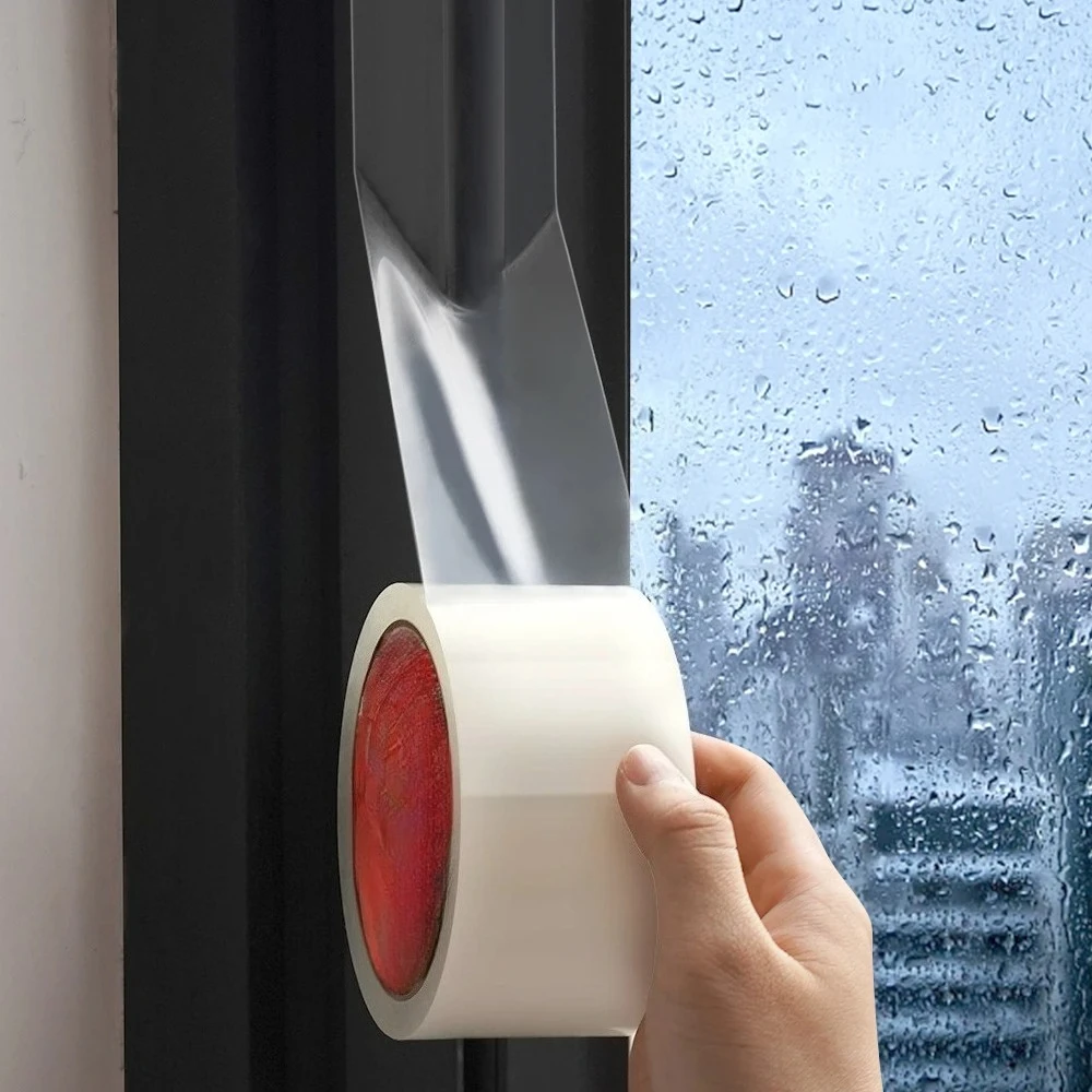 YITAPE Transparent Window Weatherproof Sealing Tape 20M Waterproof Self Adhesive Door Seal Strip for Insulation Ventilation