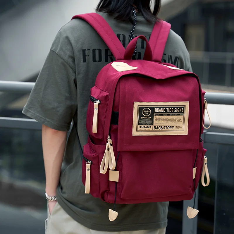 Factory Direct Sale High School Student Junior High School Student New Versatile College Student Backpack Trendy Travel Backpack