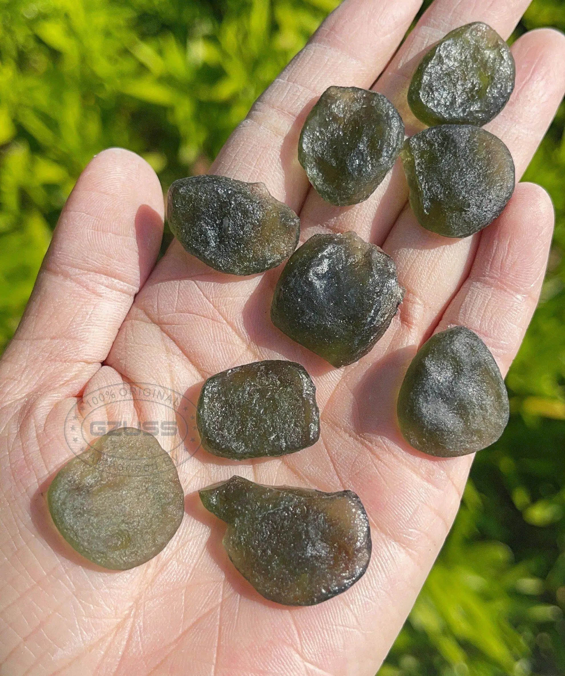 2-3cm Raw Moldavite Crystal Czech Republic Raw Moldavite Stone - Healing Crystals Stones - Raw Green Tektite Rough Moldavite