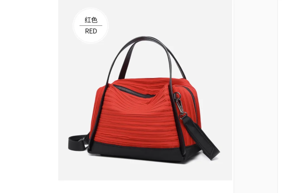 IN STOCK Miyake fold brand fashion ladies hand bag zipper solid  handbag New pleated bag HOT SELLING