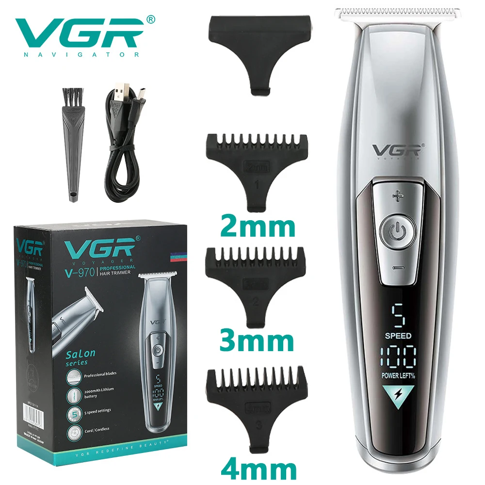 

VGR Hair Trimmer Electric Hair Cutting Machine Barber Cordless Clippers Adjustable Haircut Machine Hair Trimmer for Men V-970