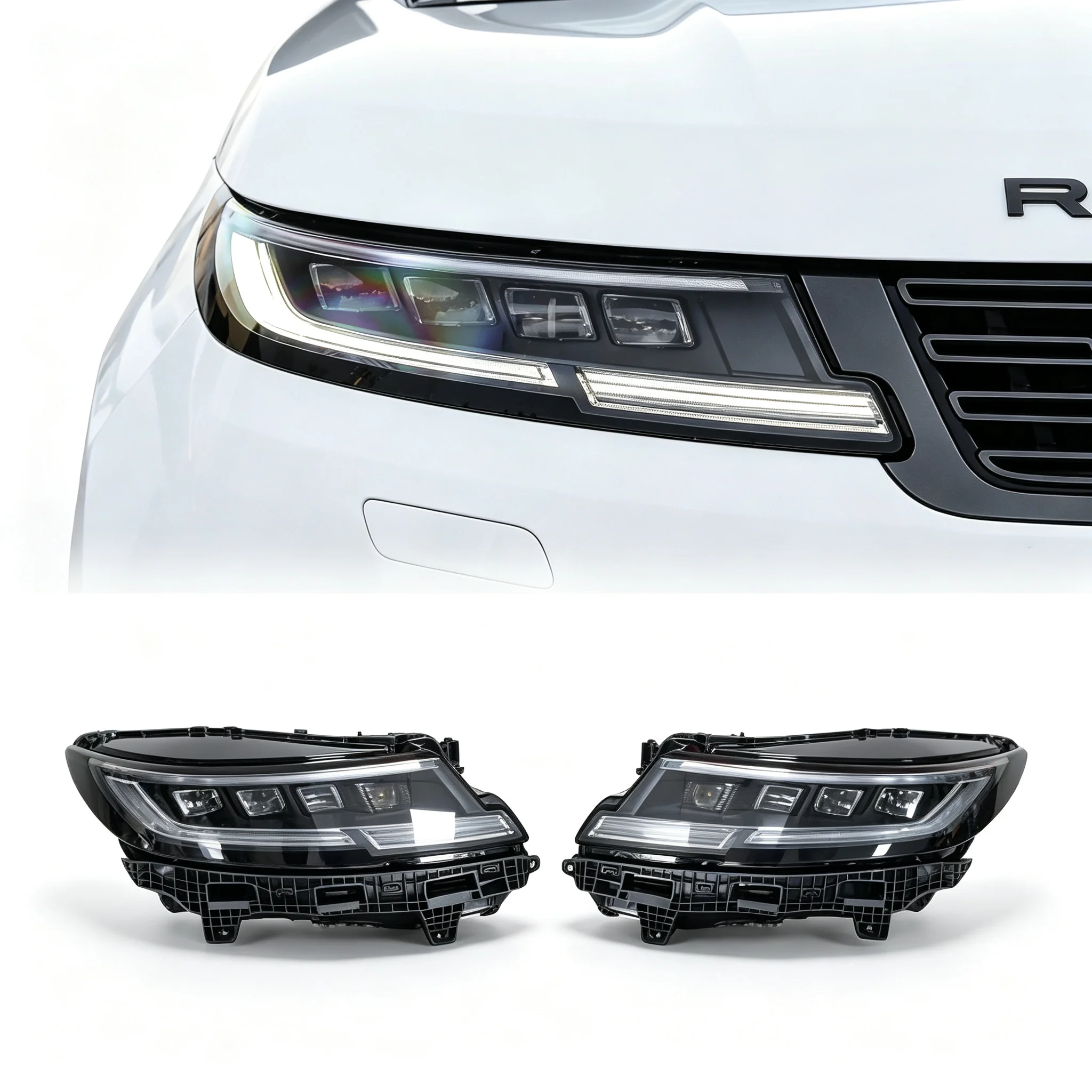 Fit For Land Rover Range Rover Sport 2023-2026 Original Mid Spec Matrix LED Headlight Assembly, 4-Eye Projector Front Head Lamp