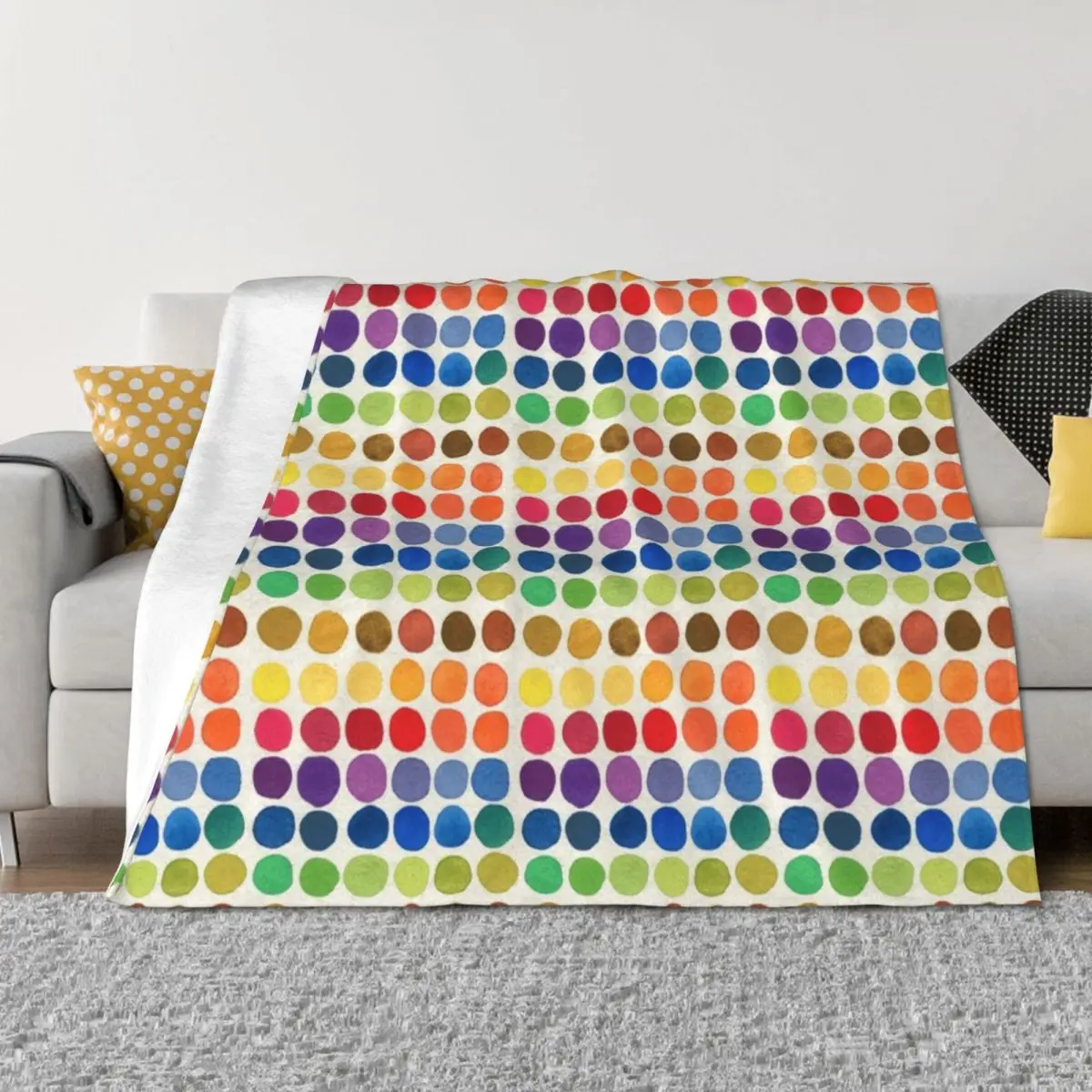 

Rainbow spots with paper grain Throw Blanket Soft Beds Soft Big Stuffeds Thermals For Travel Blankets