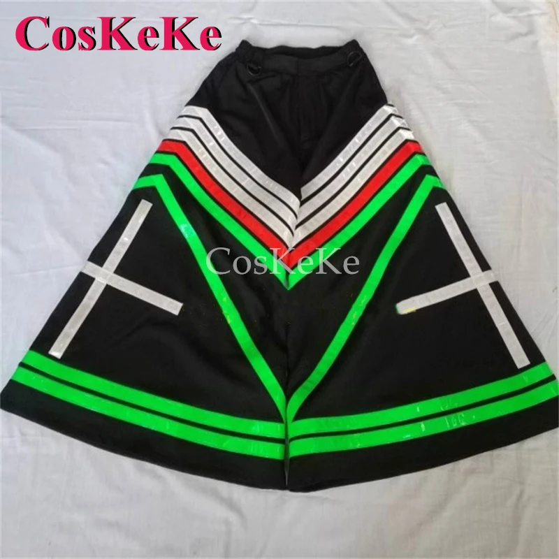 

CosKeKe So Fashion Ghost Dance Pants Cosplay Costume Cool Reaper Phat Pants Bell-bottoms Grim Reflective Trousers For Unisex New