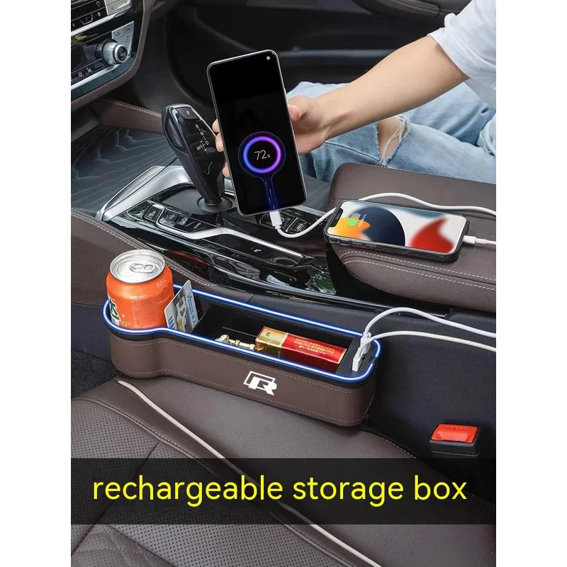 Car 7 Color Sewable Chair Storage Box For VW Volkswagen Polo Tiguan Passat Jetta GTI R Line Golf Beetie MK2 MK3 MK4 MK5 MK6 MK7