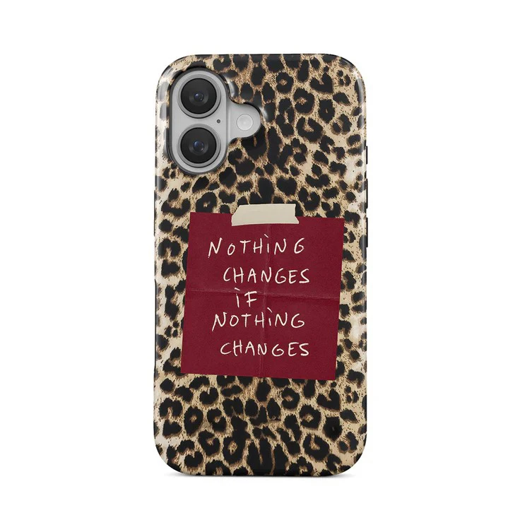 Clmj Luxus Nothing Changes Handyhülle für iPhone 17 16e 16 15 14 13 12 11 X XS XR XSMAX 7 8 Air Pro Max Plus Doppelschichtige Abdeckung