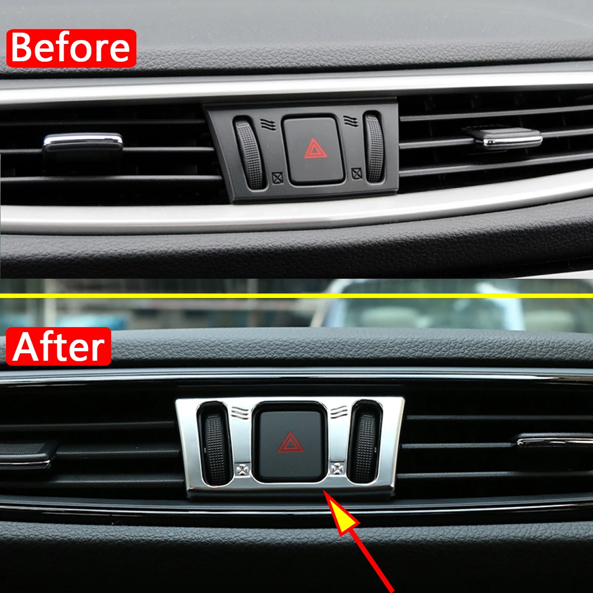 Color My Life Center Console Air Vent Outlet Cover Sticker Fit For Nissan X-Trail Rogue T32 2014-2018 2019 2020 2021 Accessories