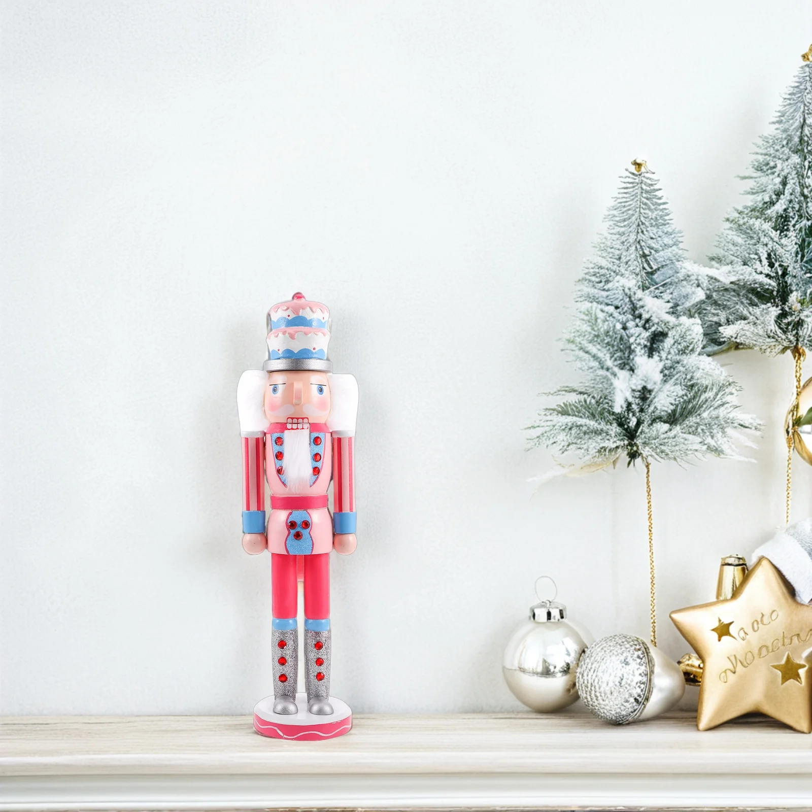 

Creative Nutcracker Soldier Decoration Wooden Christmas Ornament For Home Hotel Desktop Xmas Party Supplies Peppermint