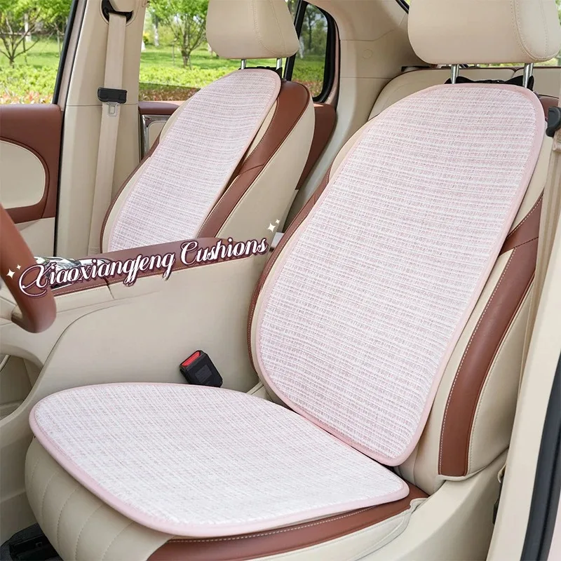 

Breathable Linen Car Seat Cover Cute Car Seat Cushion Cute Car Accessories Interior Woman Seats Cover Auto Seat Protective Cover